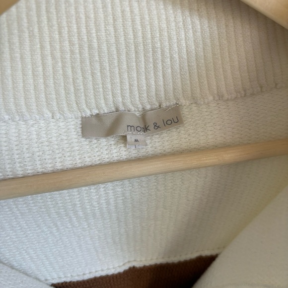 MONK & LOU 1/4 Zip Sweater, Size M - Picture 4 of 8